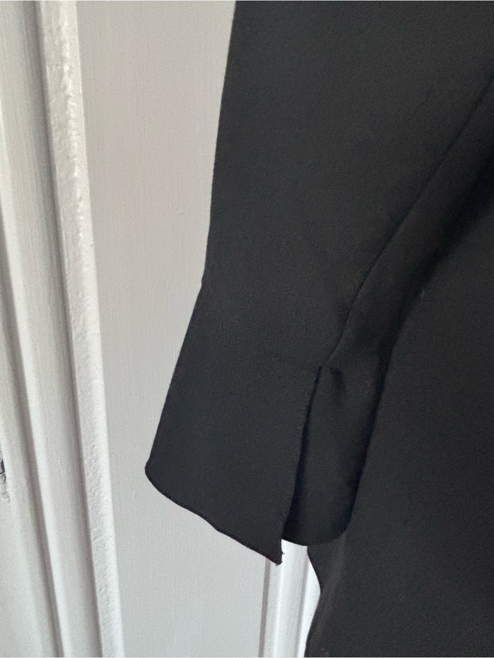 Zara Black Ruffle Cuff Coat sz S - Picture 9 of 14